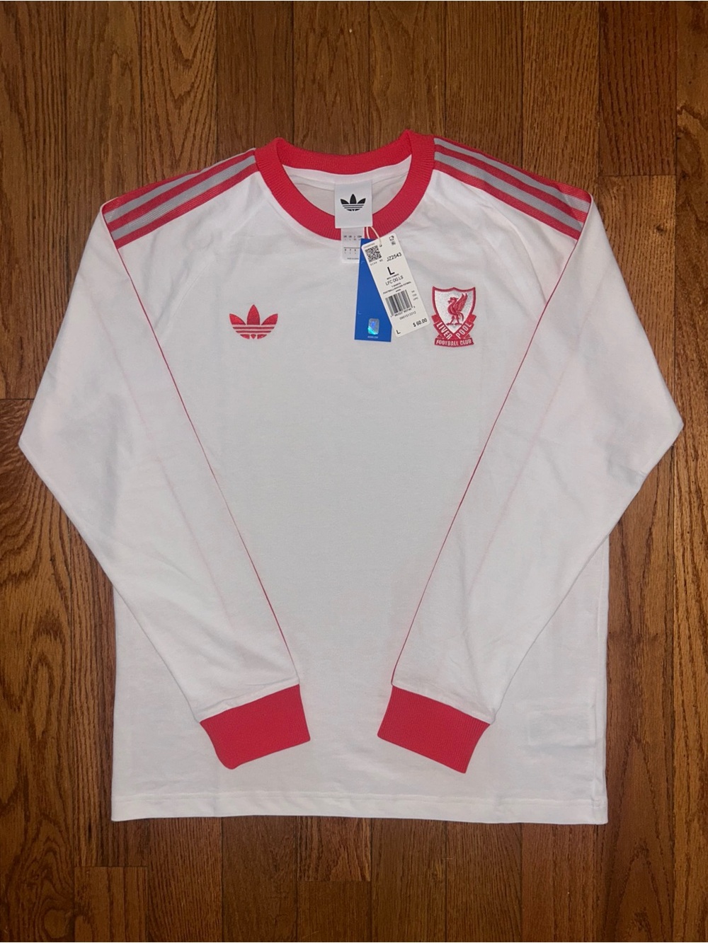 Liverpool FC OG Adidas LS Shirt Size Large NEW